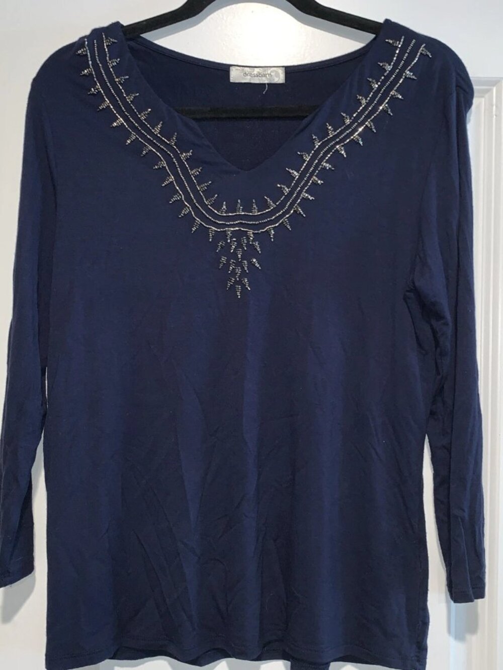 Dressbarn Women’s Navy Blue Blouse Size Small